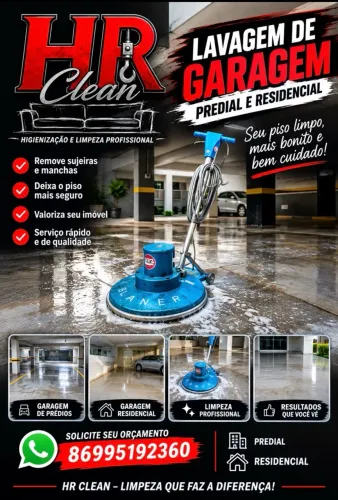 Lavagem de garagens predial e residencial