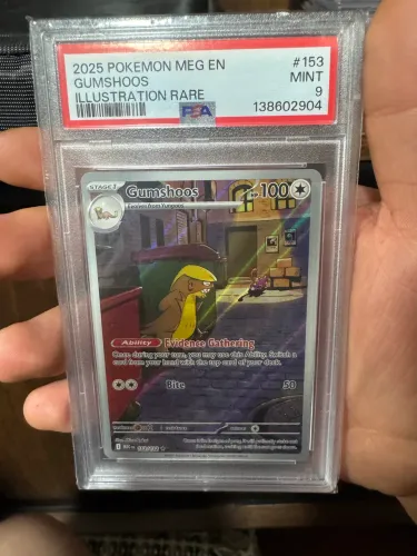 carta graduada pokémon gumshoos psa 9