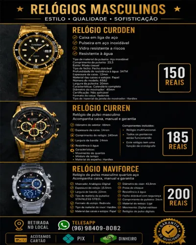 Relógios de pulso varios preços