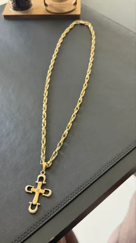 Corrente ouro 18k DIFERENCIADA C/DIAMANTE