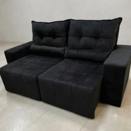 Sofá Retrátil Lisboa Preto