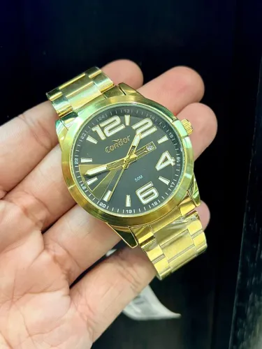 Relógio Masculino Condor Analógico Dourado