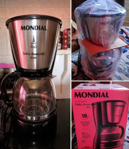 Cafeteira elétrica mondial dolce aroma black - até 18 xícaras (valor negociável)