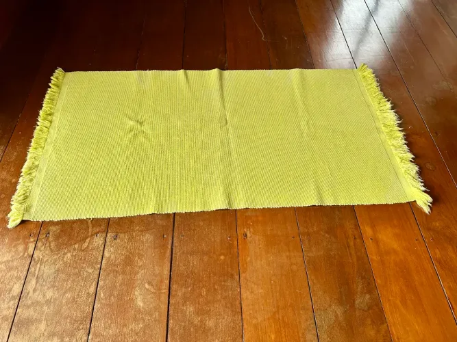 Tapete Passadeira Algodão 140x70 Cm Com Franja Quarto Sala Cozinha - Novo