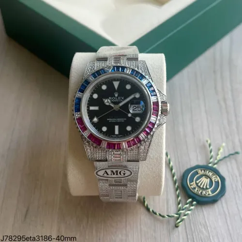Relógio rolex gmt Pepsie cravejado