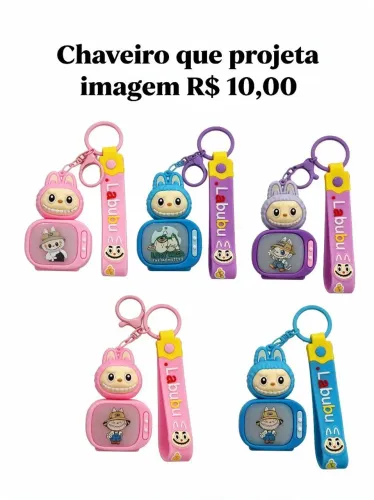 Chaveiro com projeção de imagem