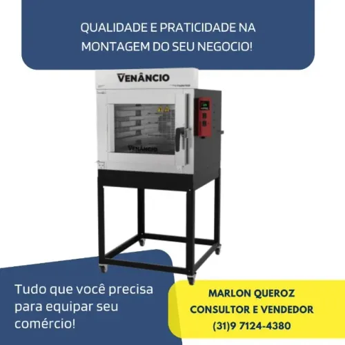 Forno Turbo 5 Esteiras Venâncio a Gás