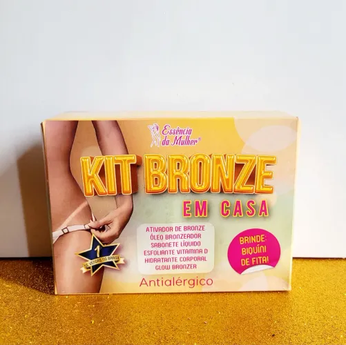 Kit Bronze Em Casa Essência da Mulher + Brinde Biquíni de Fita