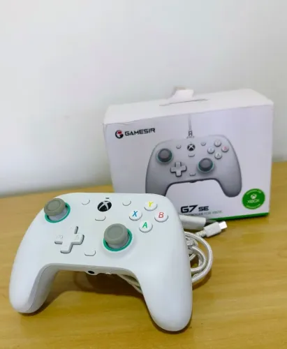Controle Gamesir G7 SE Branco Com Fio Xbox Series S X One Pc Windows Notebook Hall Effect