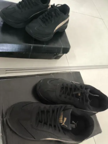 Tênis Puma Cilia Mode Feminino Preto e Dourado - Casual / Academia