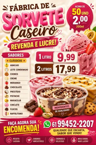 Sorvete caseiro 