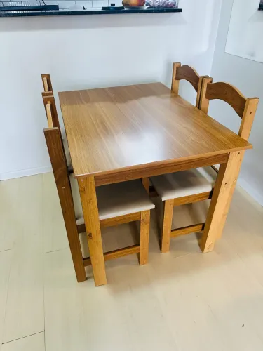 Mesa jantar com 4 cadeiras / NOVO / entregamos