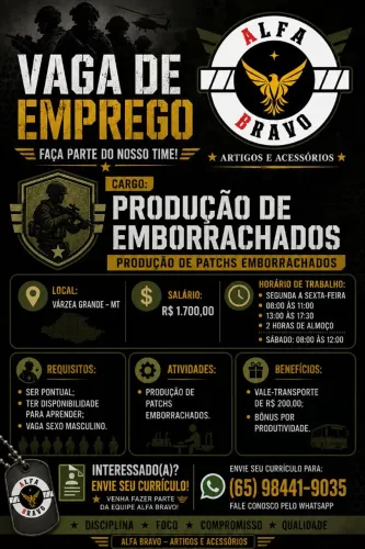 Vaga emprego produção