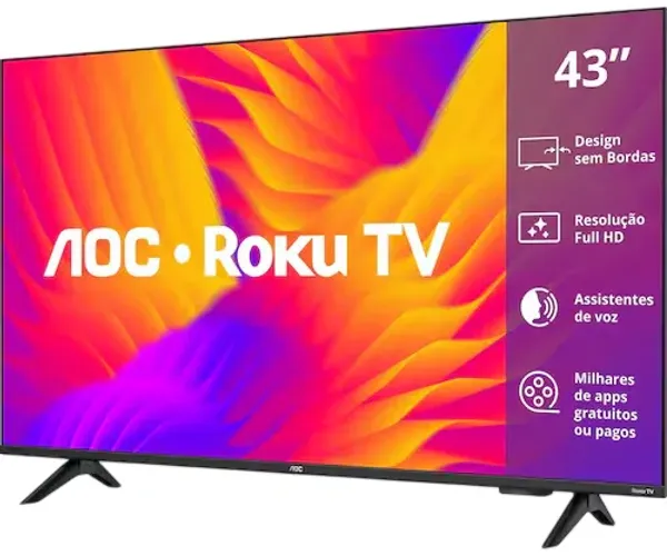 TV 43P AOC LED SMART ROKU