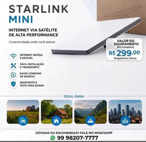 Starlink mini ( apenas plano residencial)