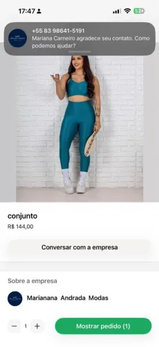 Vendas de roupas