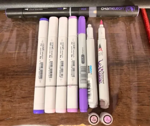 KIT DE CANETAS COPIC - TONS DE ROXO (V)