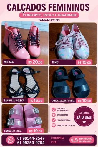 Sapato infantil feminino