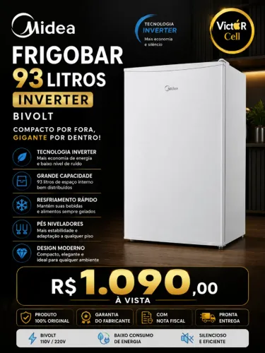 Frigobar Midea 93L Lacrado | 10 Anos de Garantia