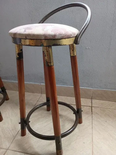 2 banquetas estilo colonial antiguidade 