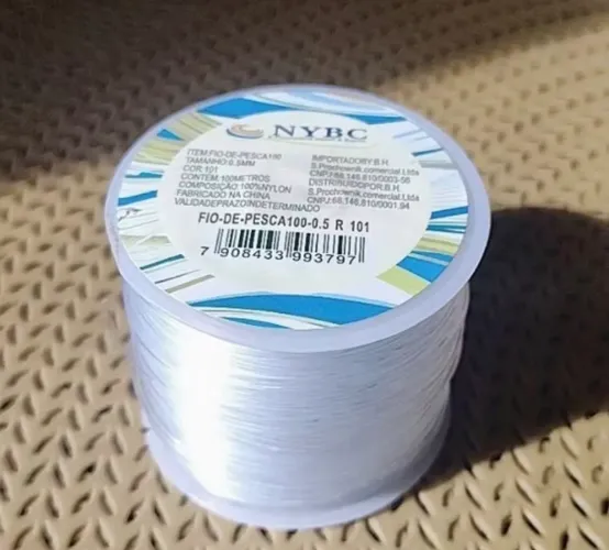 Fio de Nylon 0.5mm NYBC - Rolo 100 Metros (Novo)