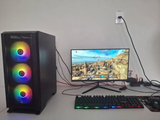 PC Gamer/Escritório Completo Ryzen 5 4600G + Monitor 21.45" 75Hz ? Pichau, sem uso pesado
