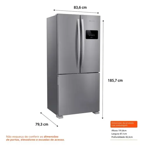 ? GELADEIRA BRASTEMP 3 PORTAS FRENCH DOOR INOX | LINDA E ESPAÇOSA ?