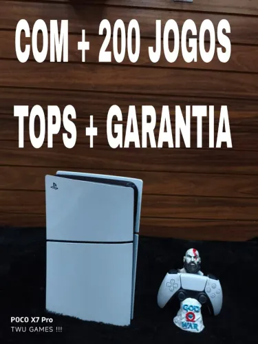 PS5 SLIM + 200 JOGOS TOPS