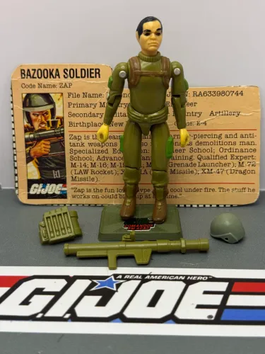 Gi Joe Zap Bazooka Soldier v1 - 1982 - Comandos em ação