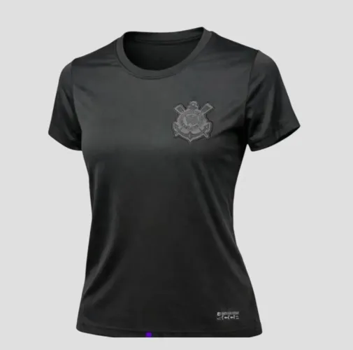 Camisa do Corinthians Feminina Preta Torcedor