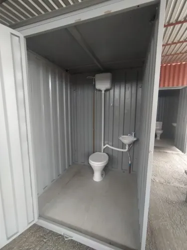 Container Banheiro Modular em Metalon com Segurança Fechadura Tetra