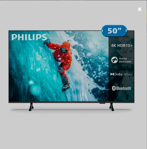 Smart TV 50" Philips 4K - Sistema Ultra Rápido Titan OS (Nova)