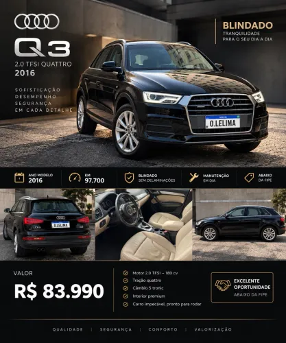 Audi Q3 2.0 TFSI Quat. 170/180cv S-tronic 5P 2016