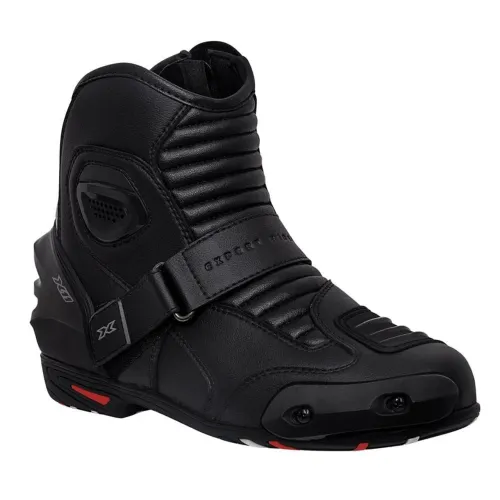 Bota Motociclista X11 Race Sport Couro Sintético Cano Curto Masc. Preto