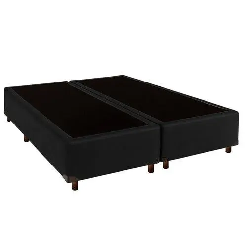 Cama Base Box Casal Preto Floresta