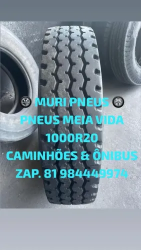 Pneus 1000R20  Pneus1000R20  Pneus 1000X20  Pneus 1000X20  Pneus 1000/20 Usados Meia vida 