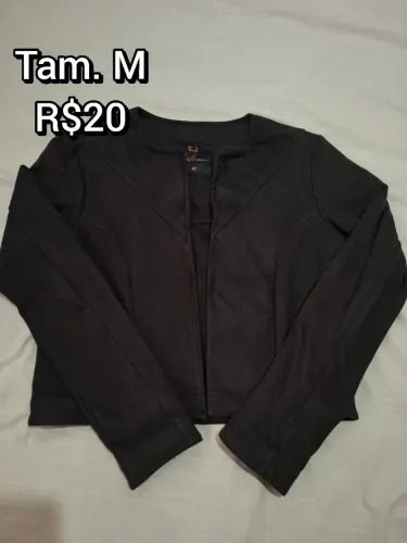 Blazer em camurça marrom escuro M