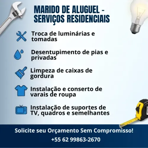 Serviço de Marido de Aluguel em Goiânia, Trindade e Aparecida de Goiânia