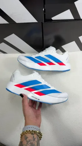Tênis Adidas Adizero Masculino Importado Cor: Branco/Azul - Disponível 38 ao 43