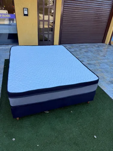 Cama de Casal Seminova base + COLCHÃO - Entrego!