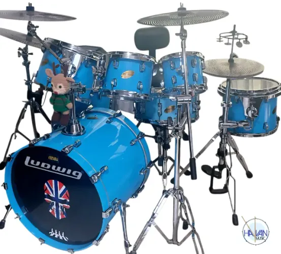Bateria Acústica LUDWIG CS CUSTOM - Única, Semi nova, Envio