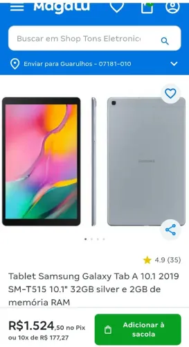 Tablet Samsung Galaxy - SM-T515