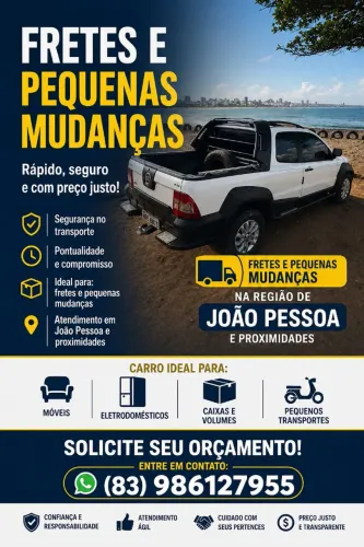 FRETE PARA JOÃO PESSOA E PROXIMIDADES