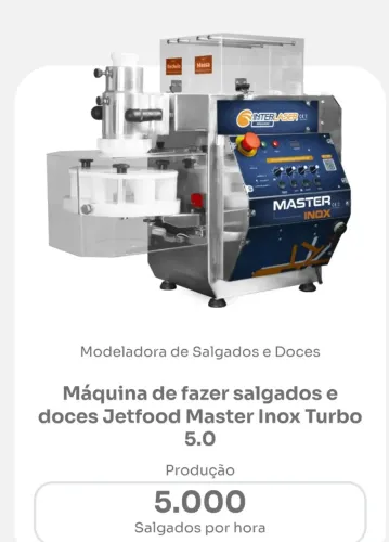 Modeladora salgados e doces, Jetfood Master Inox 5.0