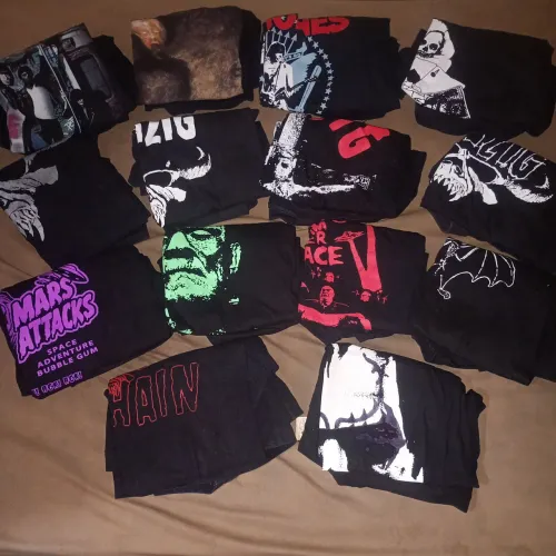 Lote 14 camisas danzig, samhain, ramones e horror