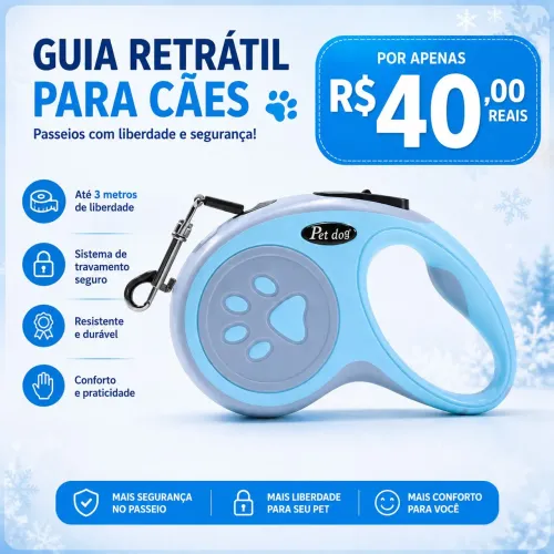 GUIA RETRÁTIL PARA CACHORRO