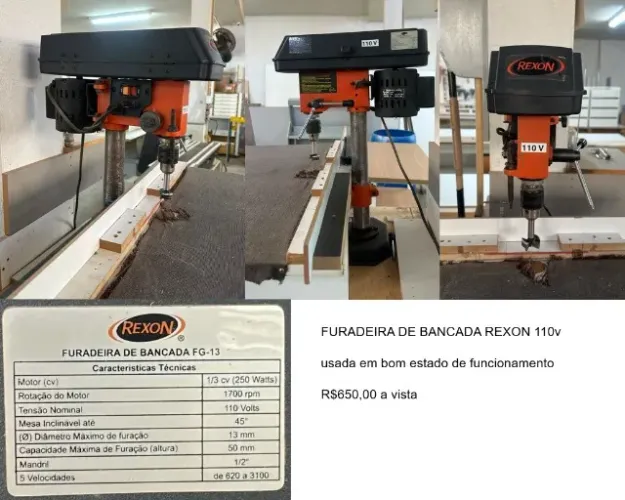 FURADEIRA DE BANCADA REXON