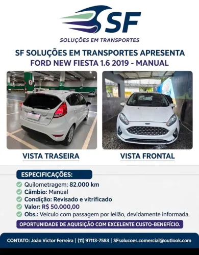Ford Fiesta SE 1.6 16V Flex 5P 2019