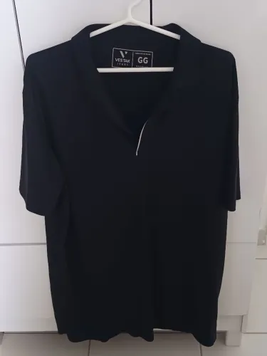Camisa polo preta sem uso 