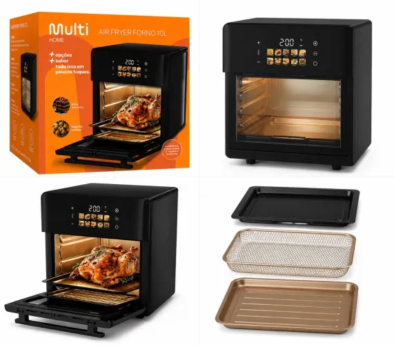 Air Fryer Forno 10L Multi Home Digital | Grande Capacidade | Pouco Óleo | Oferta!